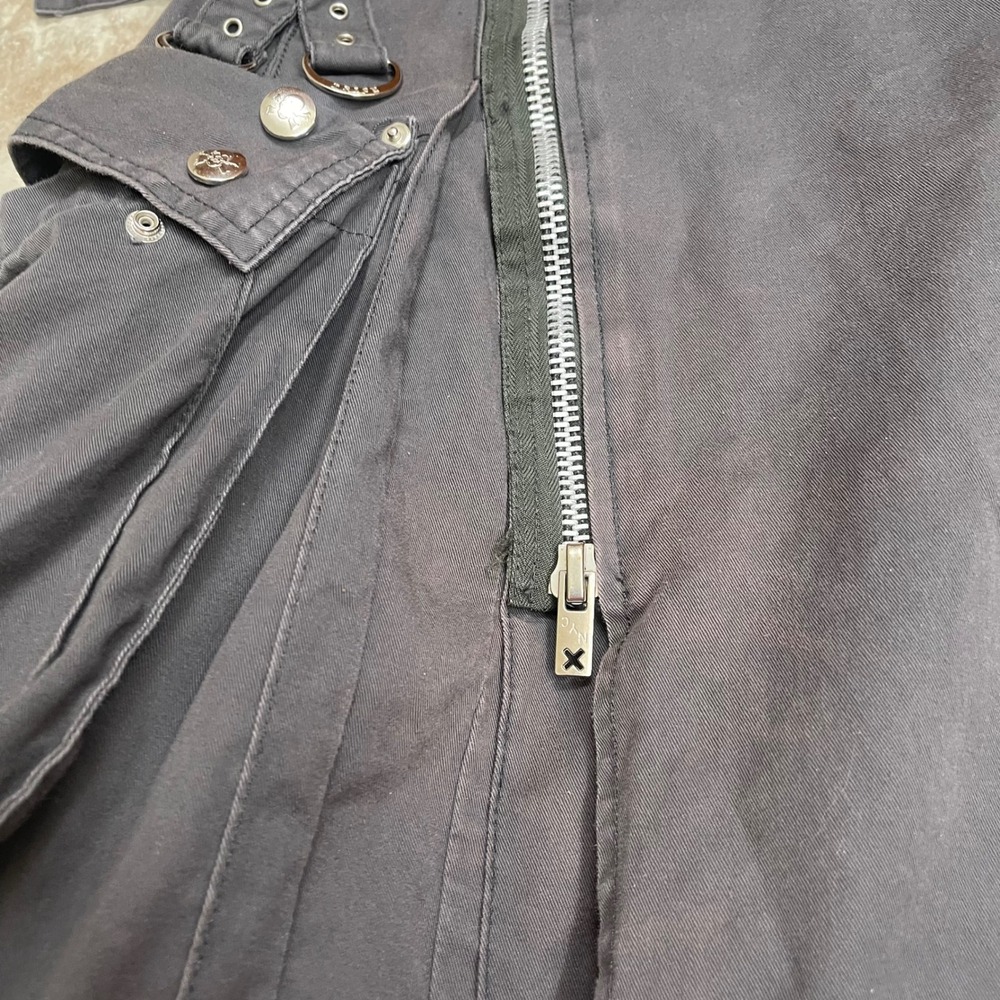 Tripp NYC Daang Goodman Mens Gothic Cargo Kilt Black Pleated Size L D-Rings - Picture 5 of 15